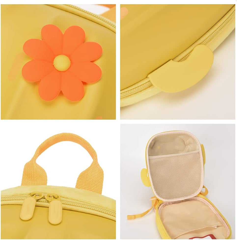 Kids Backpack with Safety Leash,Waterproof Backpack Preschool Toddler,Cute Bag Leash for Kids,Bookbag Harness(Yellow) 9.05X3.95X8.07 Inches