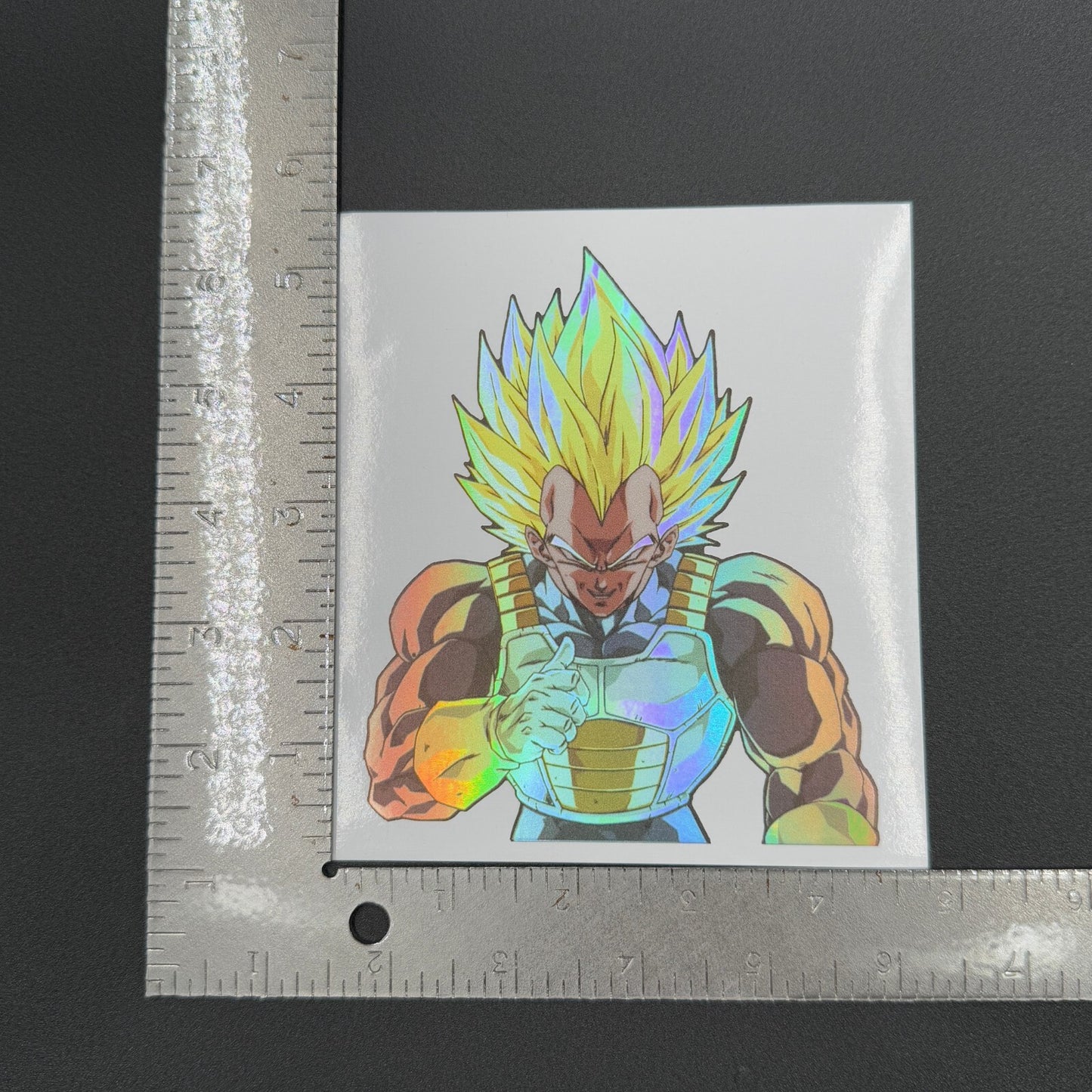 Dragon Ball Vegeta Super Saiyan Holographic Sticker
