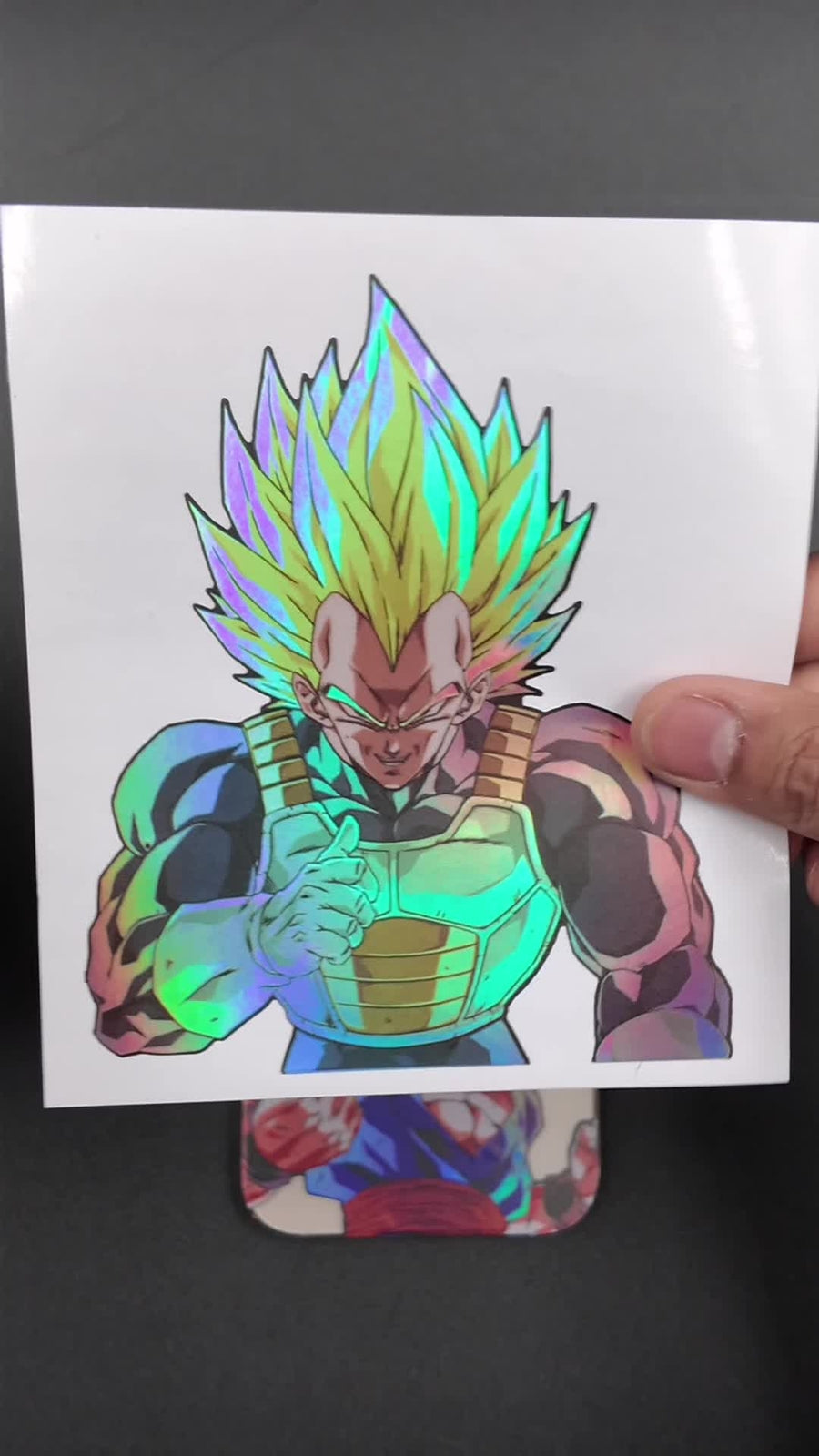Dragon Ball Vegeta Super Saiyan Holographic Sticker