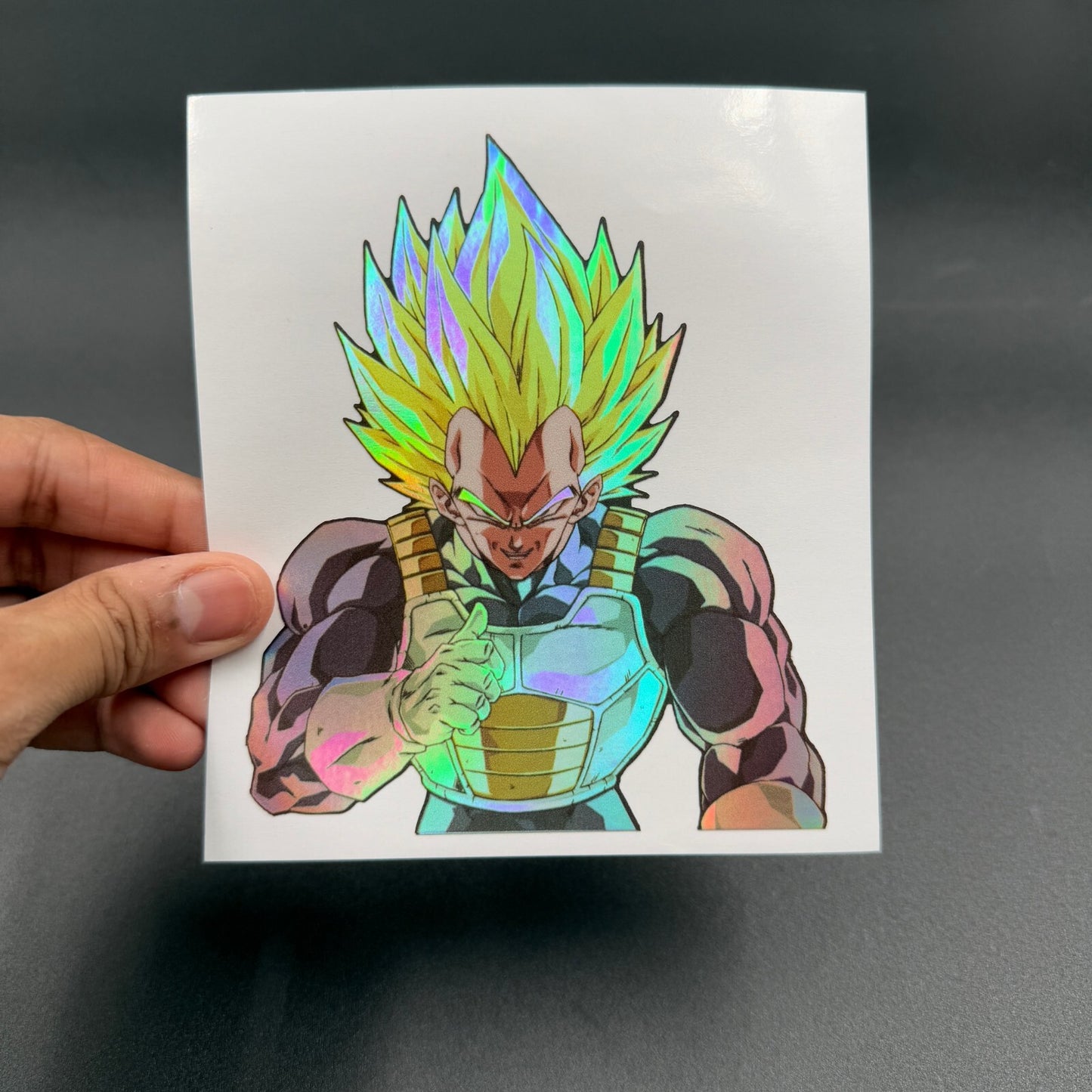 Dragon Ball Vegeta Super Saiyan Holographic Sticker