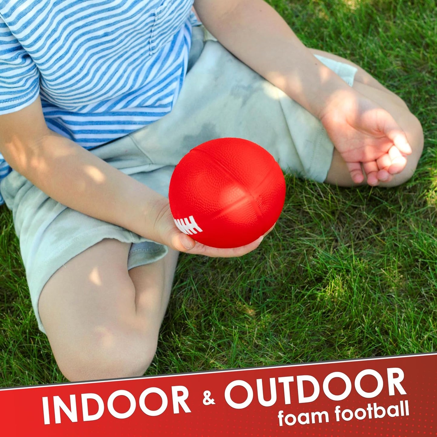 Foam Football - 7.25" Easy Grip Small Football for Kids - Kids Football Youth Size - Quality Soft Foam Toddler Footballs