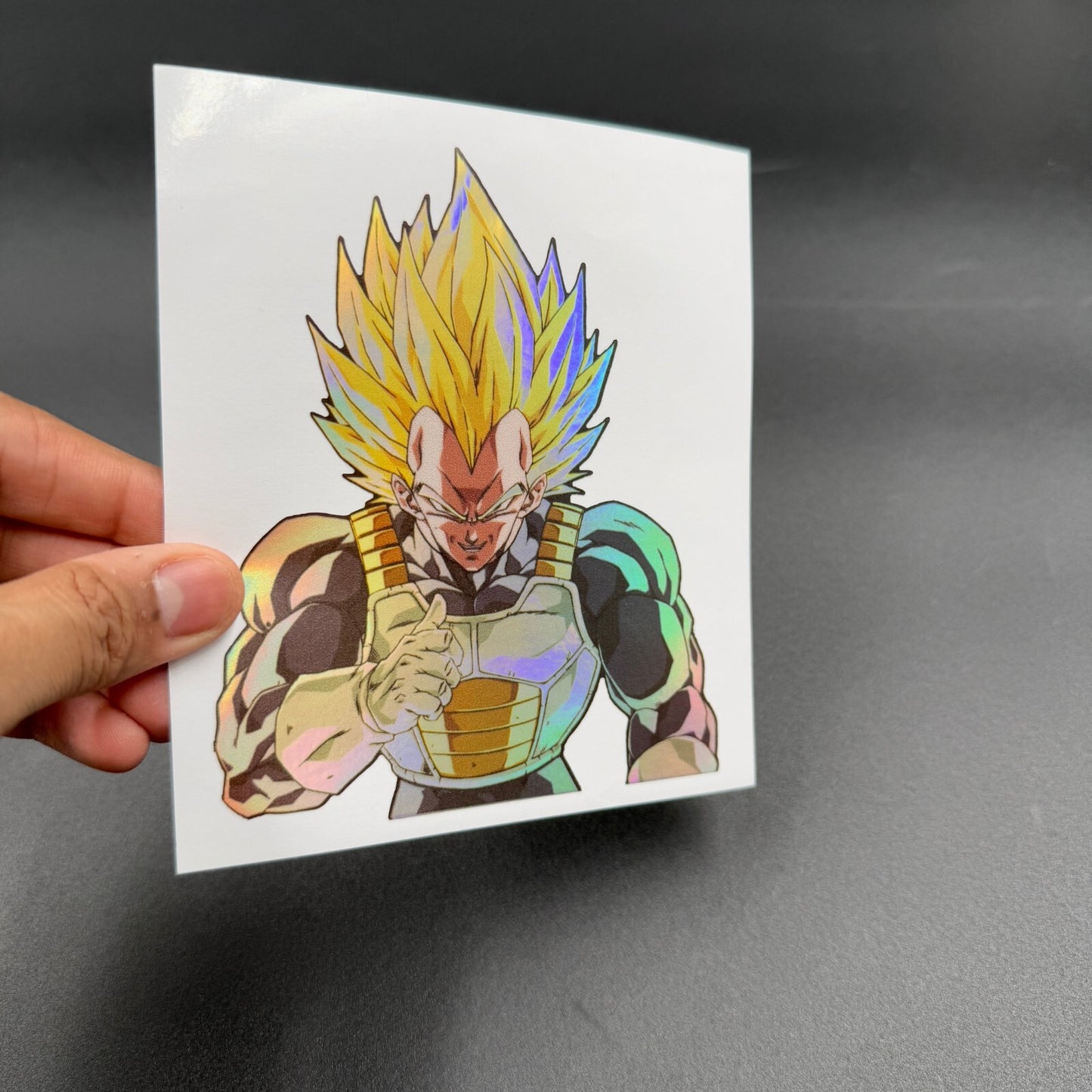 Dragon Ball Vegeta Super Saiyan Holographic Sticker