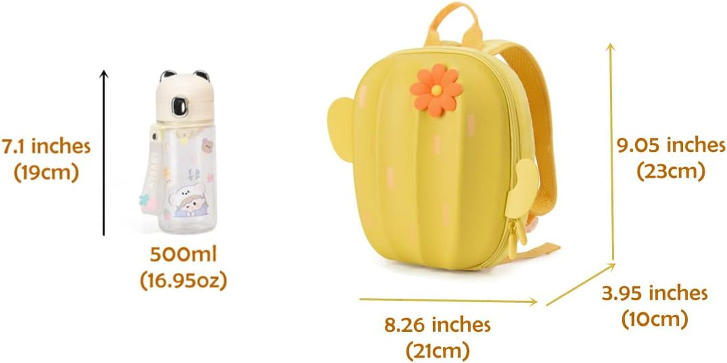 Kids Backpack with Safety Leash,Waterproof Backpack Preschool Toddler,Cute Bag Leash for Kids,Bookbag Harness(Yellow) 9.05X3.95X8.07 Inches