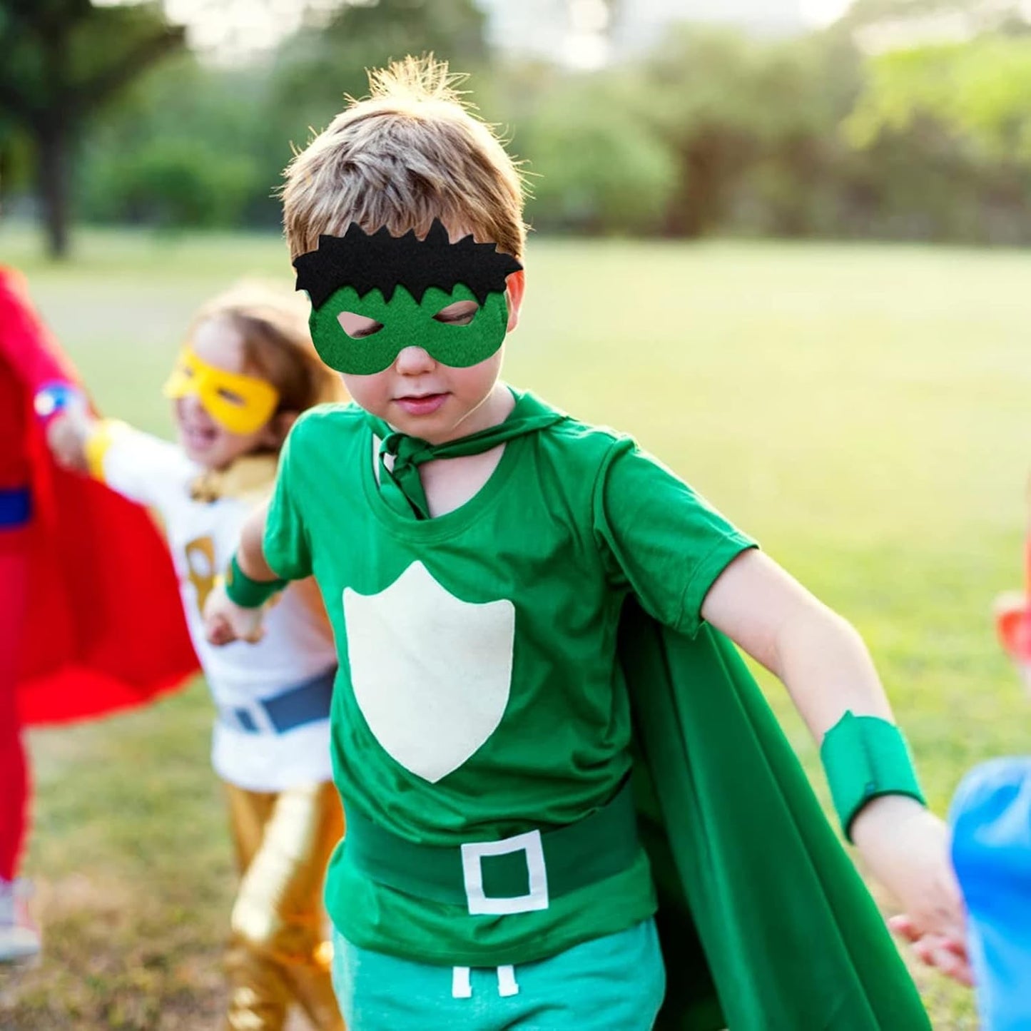Halloween Capes and Mask for Kids 4-10 Year Double Side Cape Costume Cosplay Dress Up