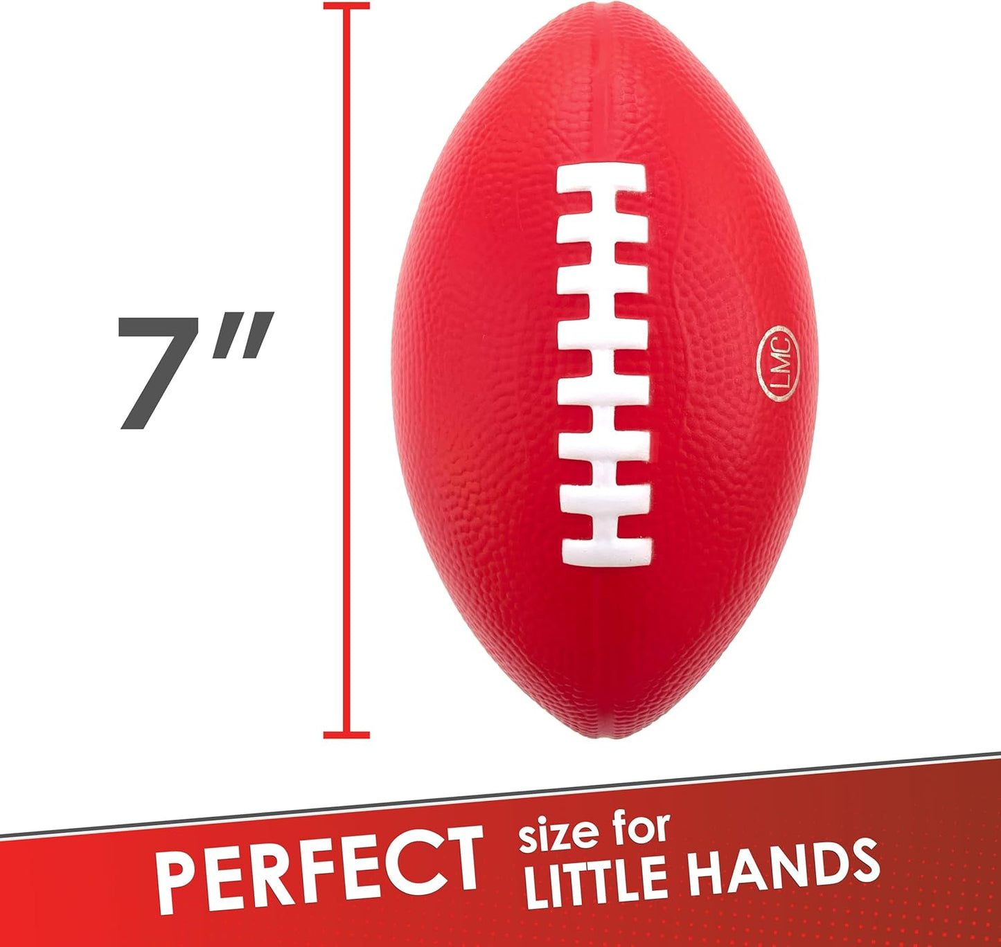 Foam Football - 7.25" Easy Grip Small Football for Kids - Kids Football Youth Size - Quality Soft Foam Toddler Footballs