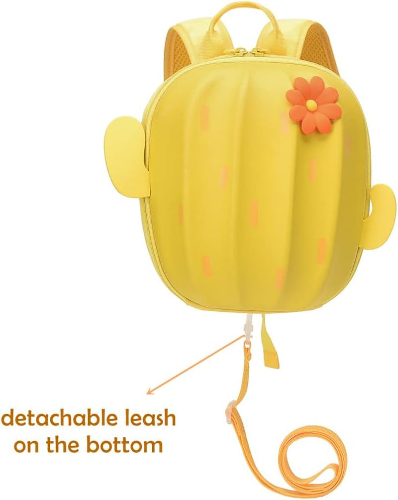 Kids Backpack with Safety Leash,Waterproof Backpack Preschool Toddler,Cute Bag Leash for Kids,Bookbag Harness(Yellow) 9.05X3.95X8.07 Inches