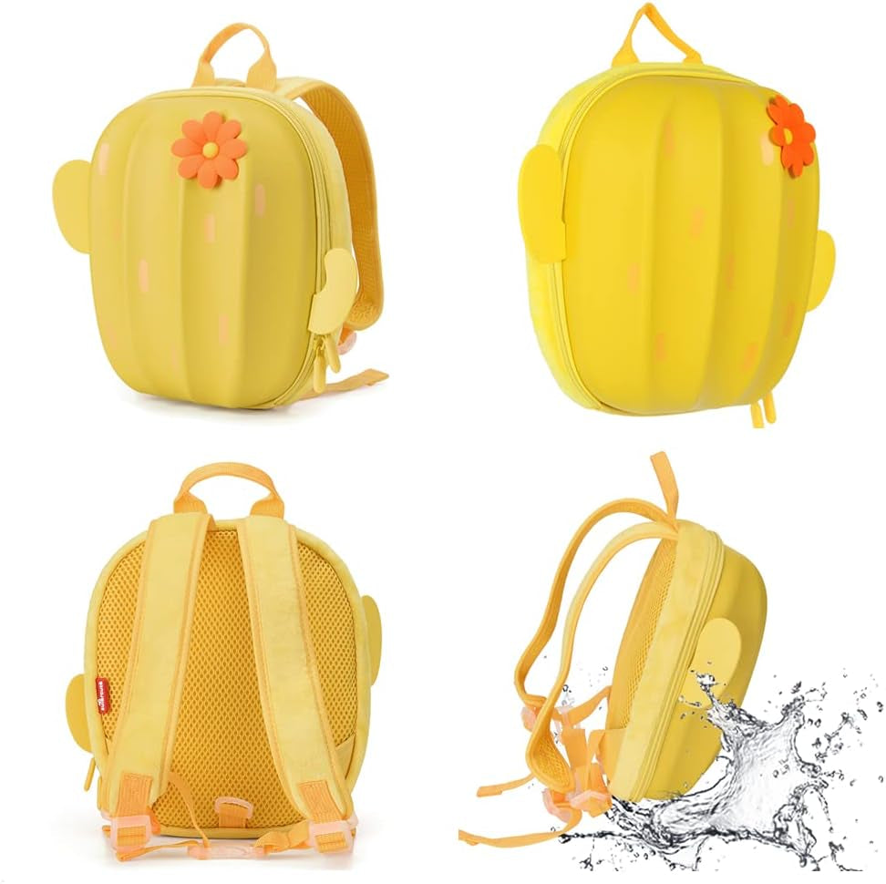 Kids Backpack with Safety Leash,Waterproof Backpack Preschool Toddler,Cute Bag Leash for Kids,Bookbag Harness(Yellow) 9.05X3.95X8.07 Inches