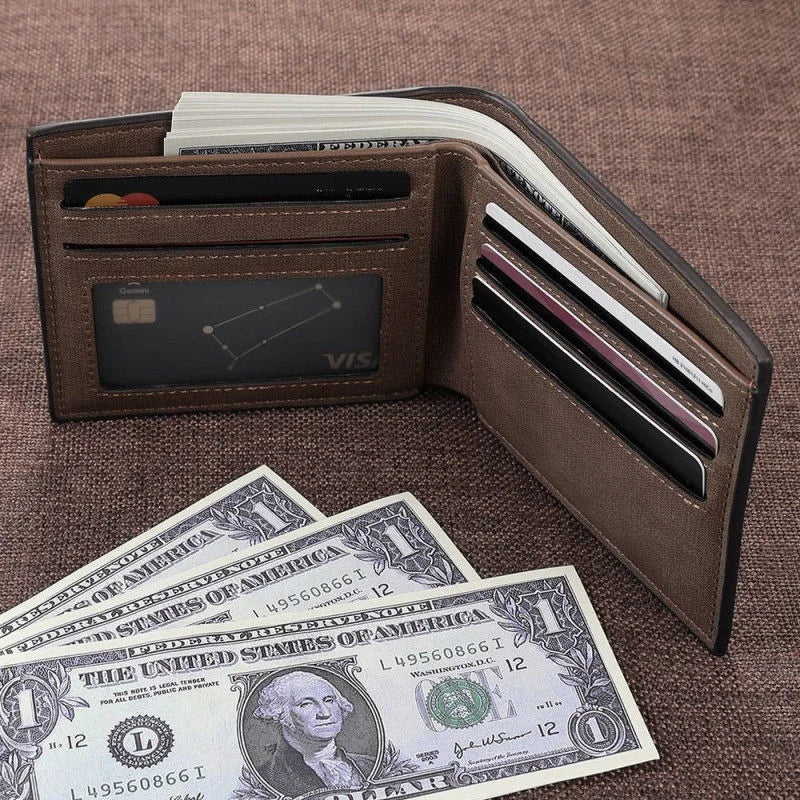 Custom Picture PU Leather Wallet Men'S Bifold Custom Inscription Photo Engraved Wallet Thanksgiving Gifts for Him Custom Wallet