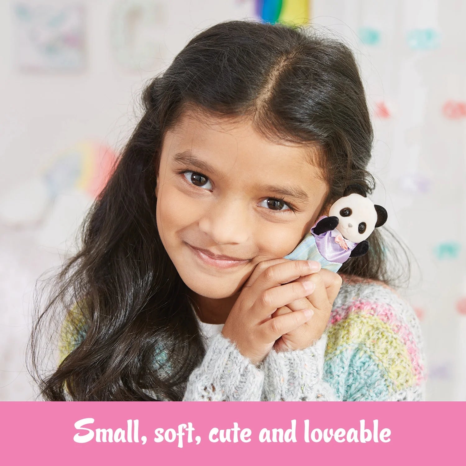 Pookie Panda Family, Set of 4 Collectible Doll Figures