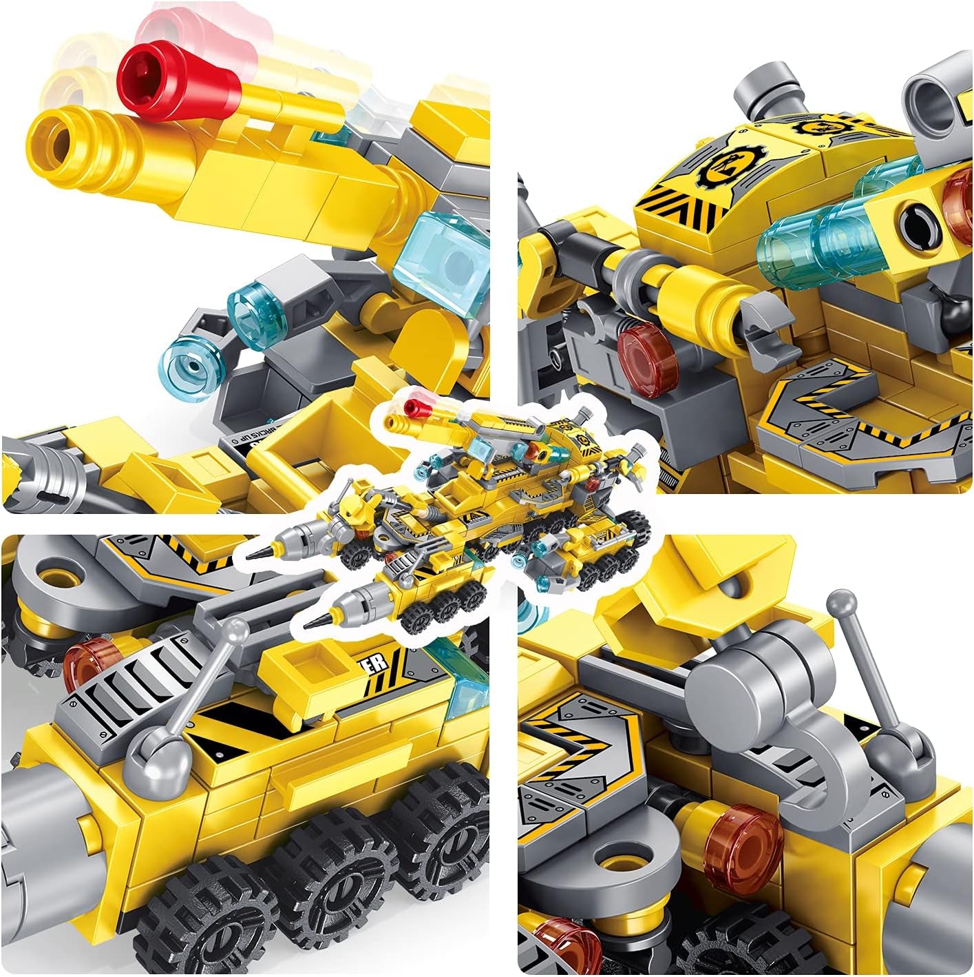 STEM Building Toys 566 Pieces Blocks 25-In-1 Builds Construction Vehicles Kit Gift Idea for Boys Girls Age 6 7 8 9 10+ Year Old Creative Educational Engineering Building Kit
