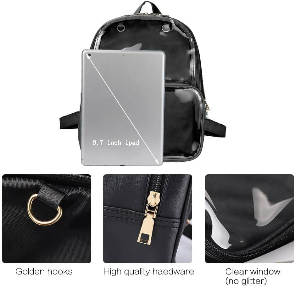 Ita Bag Double Window Candy PU Leather Backpack Kawaii Pins Bag with Insert