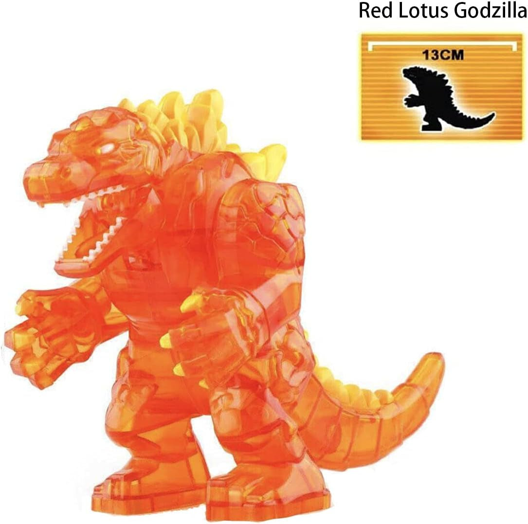 Set of 10 Godzilla Vs King Kong Action Figures, Godzilla Vs Kong Toys 2021, Godzilla Vs Kong Movie, Movable Joint Action Figures, Assembled Toys for Kids (Red Lotus Godzilla Package)
