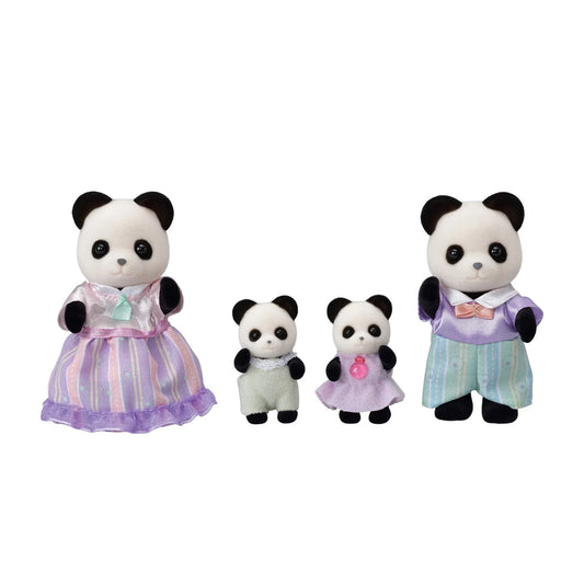 Pookie Panda Family, Set of 4 Collectible Doll Figures
