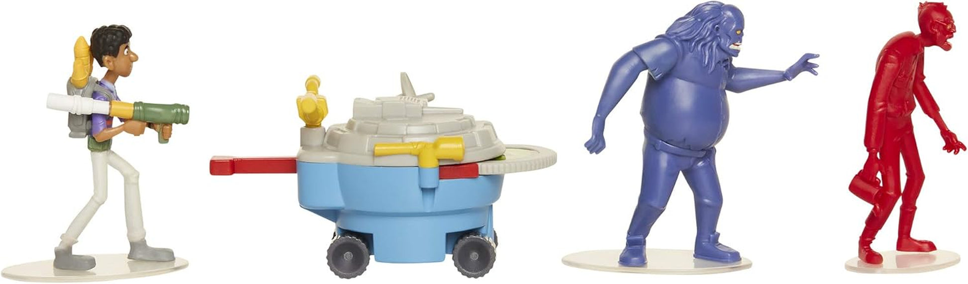 Toys Quint Action Figure 2.5" - Hero Pack Playset with 2 Zombies & Disk Launcher