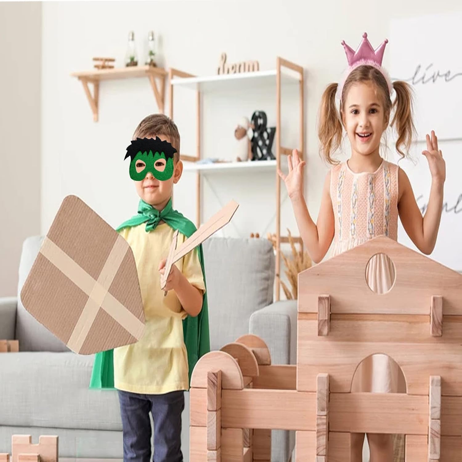 Halloween Capes and Mask for Kids 4-10 Year Double Side Cape Costume Cosplay Dress Up