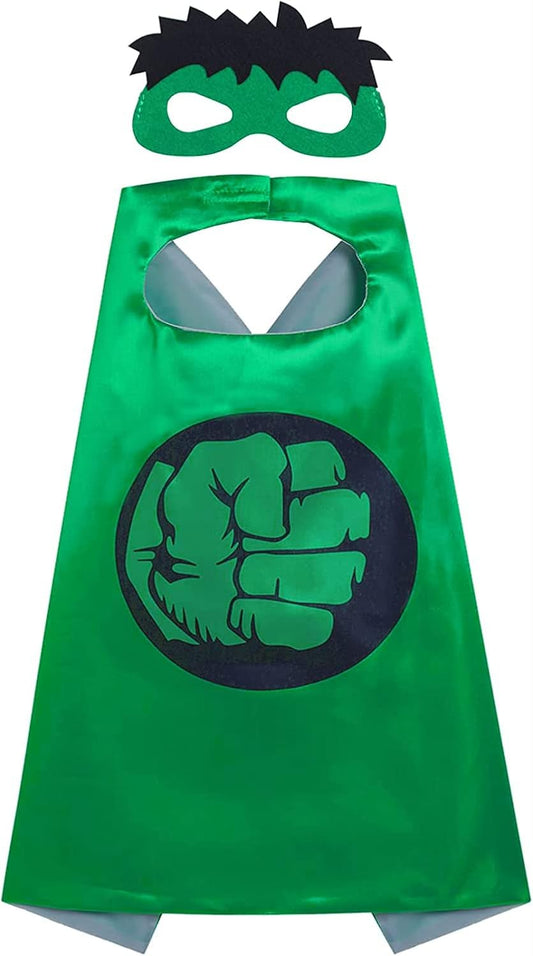 Halloween Capes and Mask for Kids 4-10 Year Double Side Cape Costume Cosplay Dress Up