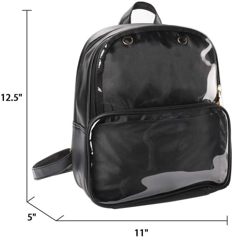 Ita Bag Double Window Candy PU Leather Backpack Kawaii Pins Bag with Insert