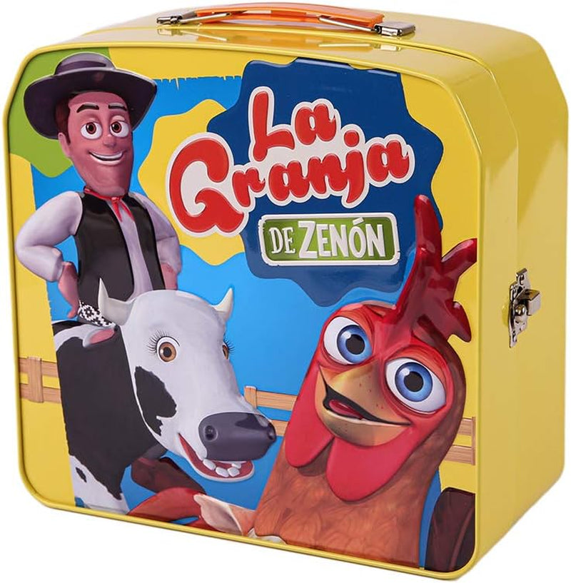 La Granja De Zenon Adventure Action Figures Set in Tin Box, 20 Collectible Action Figures, Toys for Kids