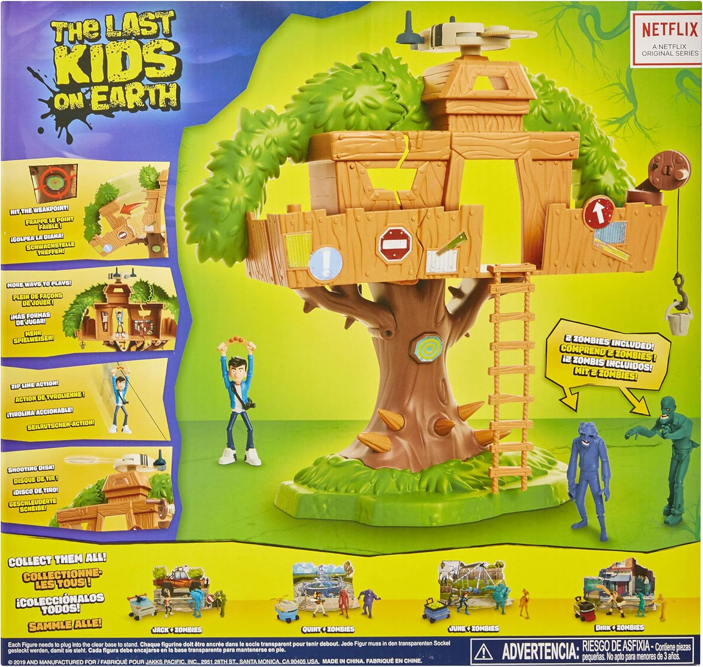 Tree House of Awesomeness Playset, Includes Exclusive Jack Action Figure & 2 Zombies