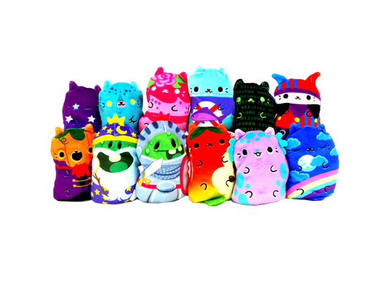 Cats Vs Pickles 4In Colorful Bean-Filled Blind Pack Assortment Collectible Plush. Styles Vary.
