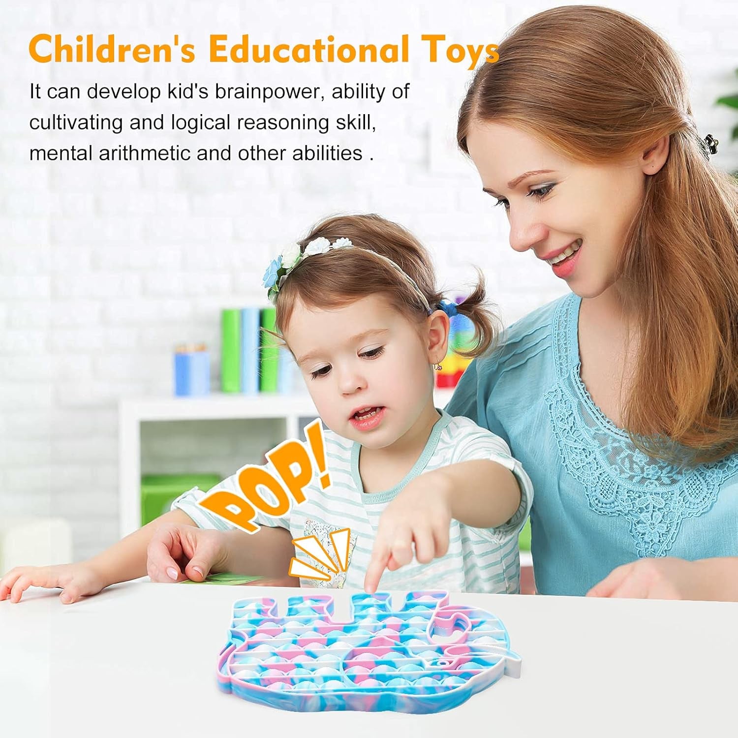 Push Fidget Pop Toys Elephant: Big Size Stress and Anti-Anxiety Reliever Sensory Toy, Silicone Bubble Squeeze Toys for Autism Special Needs, ADHD, Kids, Students and Adults (2 Packs)