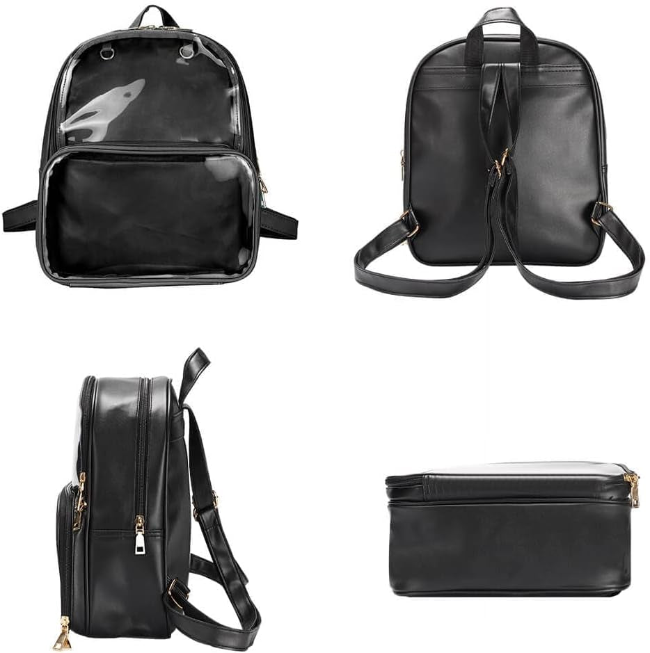 Ita Bag Double Window Candy PU Leather Backpack Kawaii Pins Bag with Insert