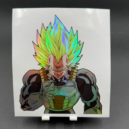 Dragon Ball Vegeta Super Saiyan Holographic Sticker