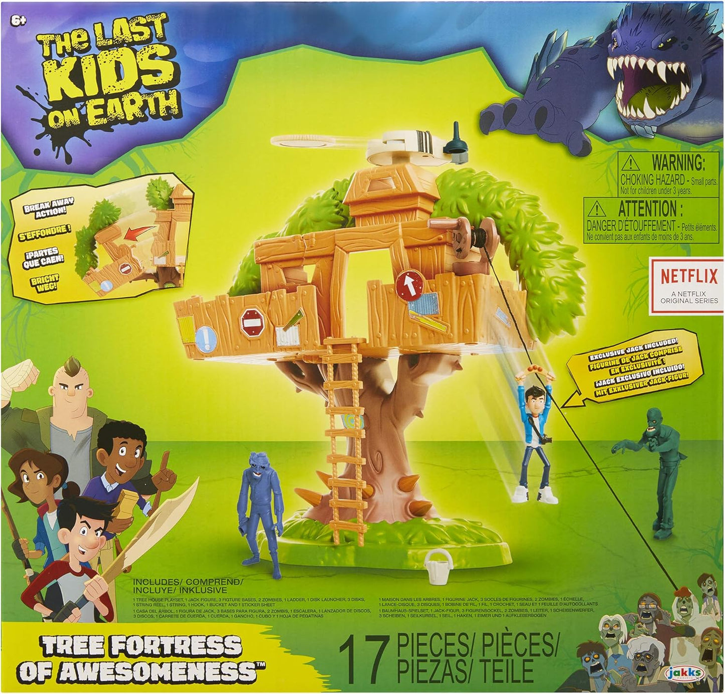 Tree House of Awesomeness Playset, Includes Exclusive Jack Action Figure & 2 Zombies