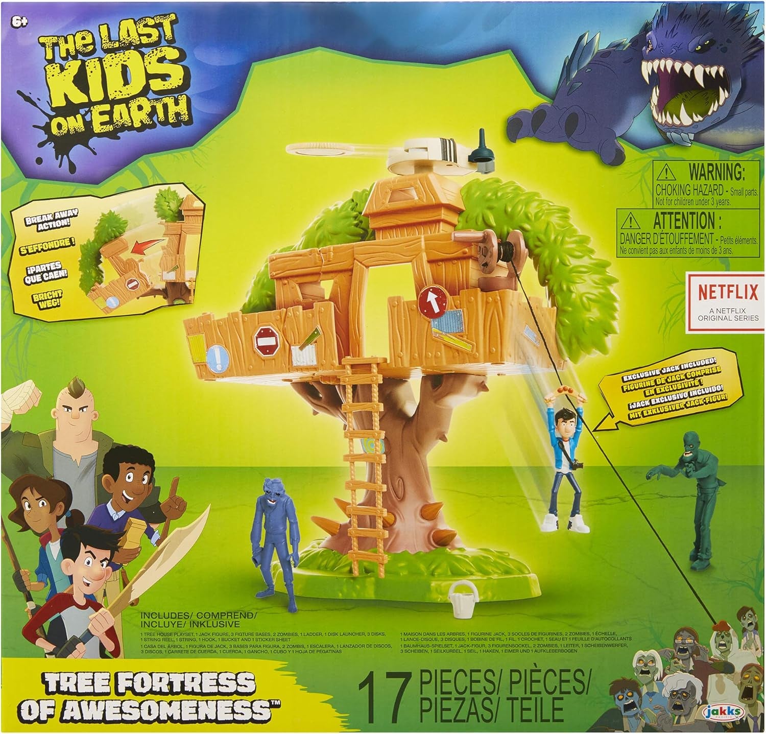 Tree House of Awesomeness Playset, Includes Exclusive Jack Action Figure & 2 Zombies