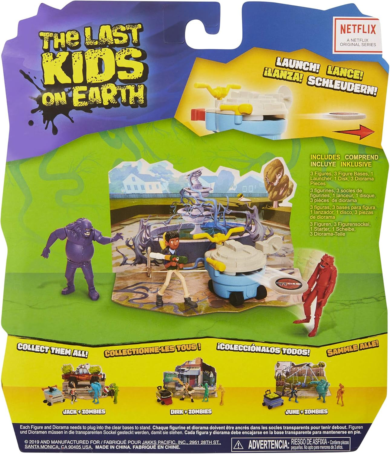 Toys Quint Action Figure 2.5" - Hero Pack Playset with 2 Zombies & Disk Launcher